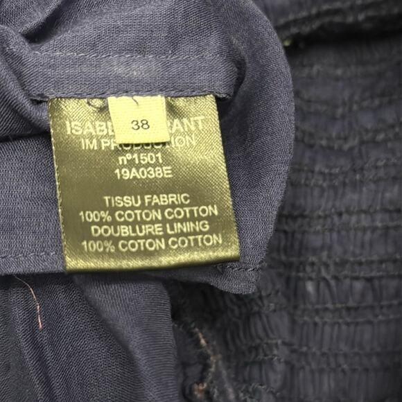 Isabel Marant Purple Floral Smocked Skirt Size 6 Retails $350 - Picture 5 of 6